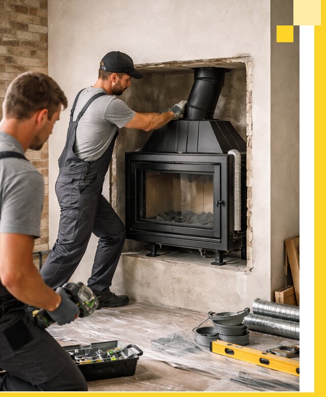Установка каминных топок в Лесне: монтаж, подключение