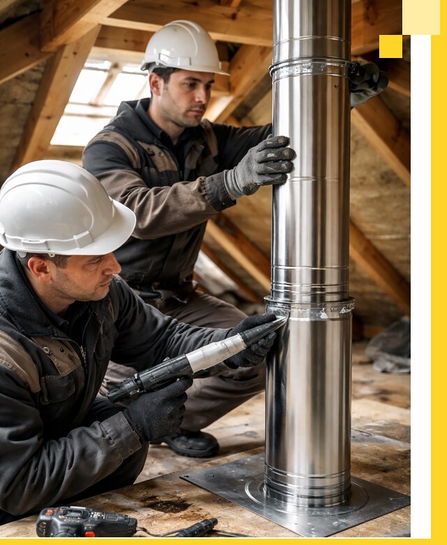 Монтаж дымоходов для каминов в Лесне с гарантией качества