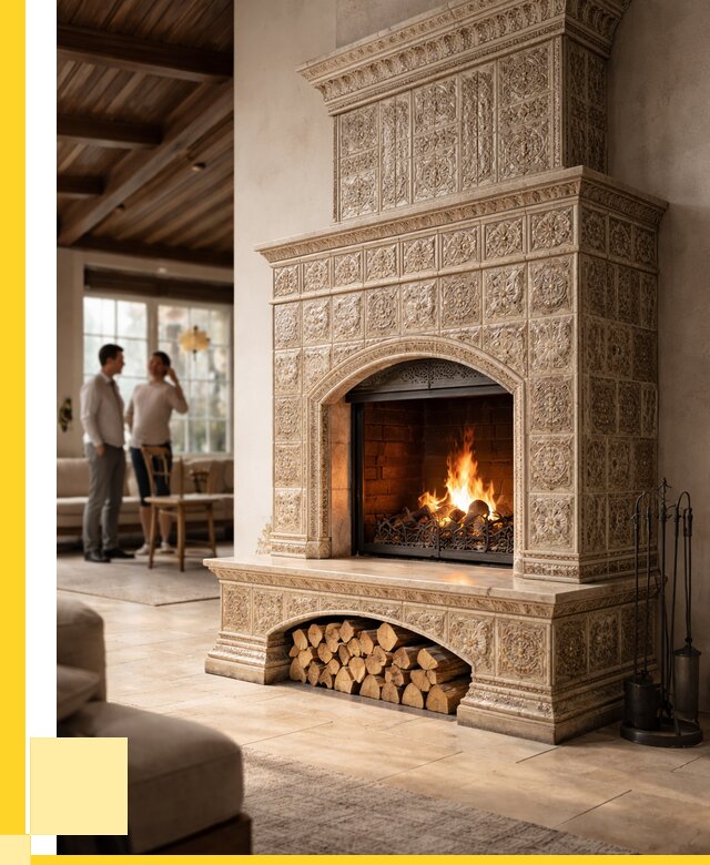 Купить изразцовый камин в Лесне от 259875 р. | ЭриданЛсн