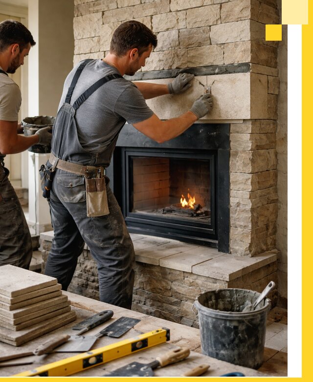 Проектирование и установка открытых каминов в Лесне