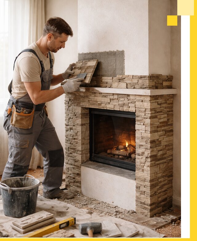 Изготовление и монтаж каминов для дома под ключ в Лесне