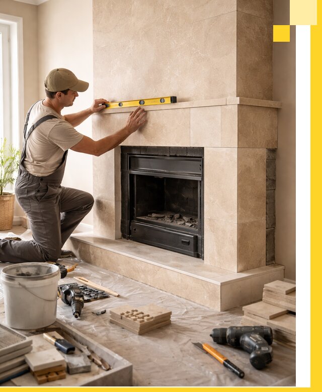 Установка и монтаж каминов в частном доме под ключ в Лесне