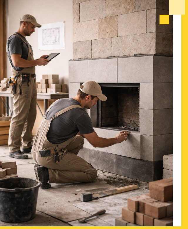 Индивидуальные проекты каминов и каминных систем в Лесне