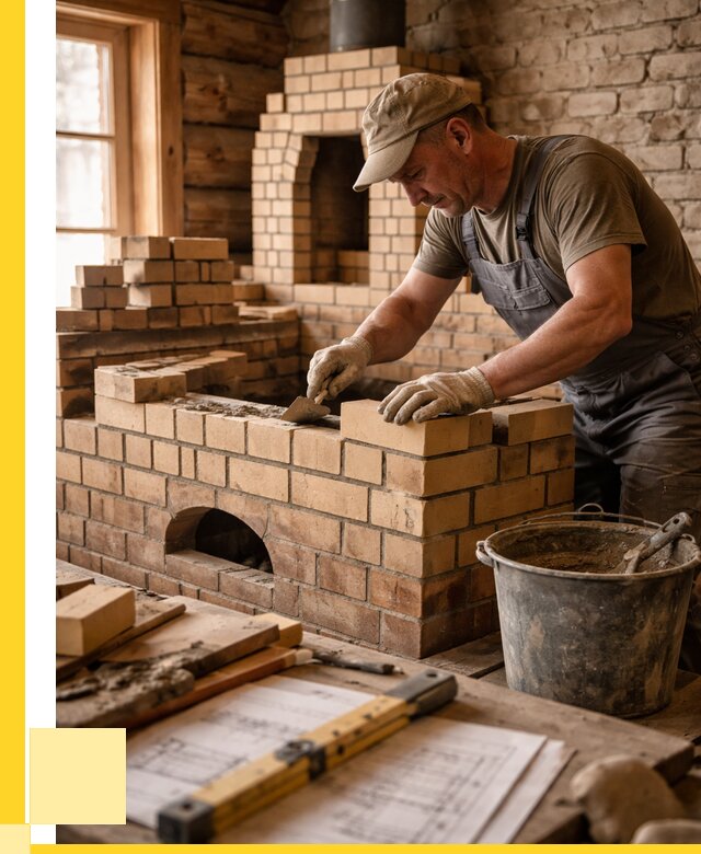 Кладка печей из кирпича в Лесне цены от 31185 р. - ЭриданЛсн