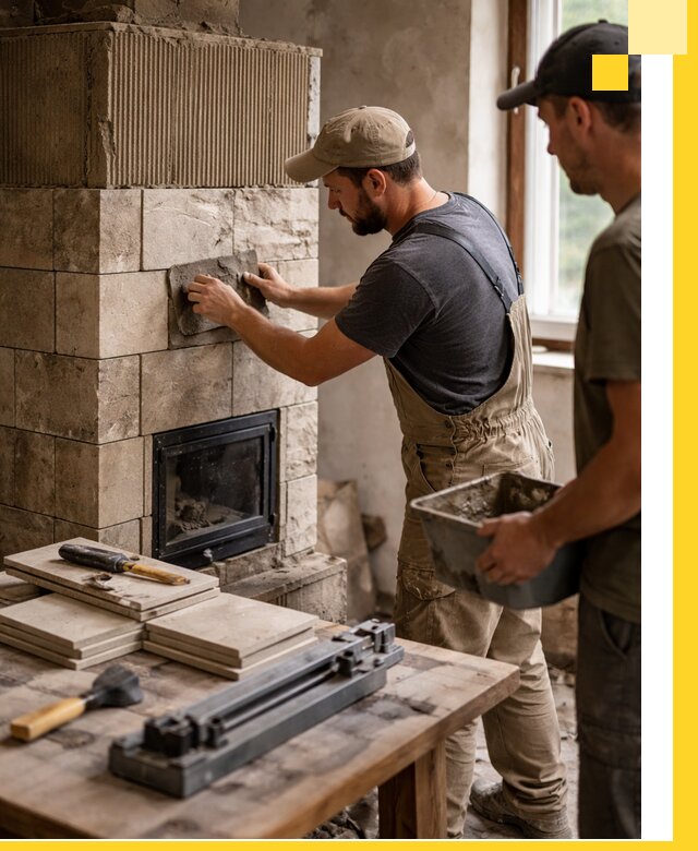 Профессиональная облицовка печей в Лесне: керамика и камень