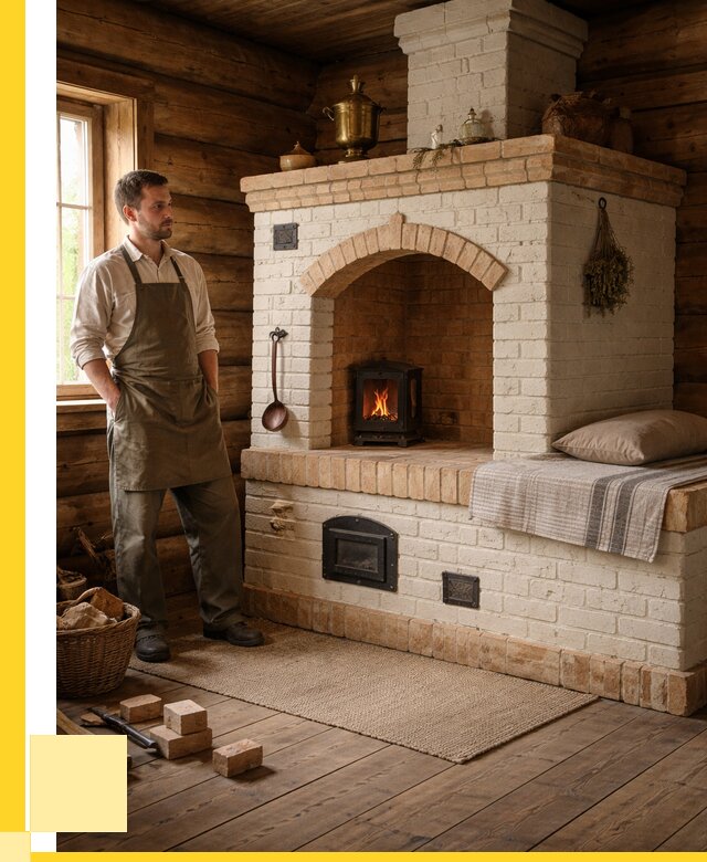 Русские печи с лежанкой под ключ в Лесне от 155925 р. ЭриданЛсн