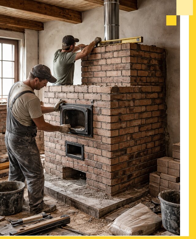 Печи для загородного дома под ключ в Лесне — монтаж и сервис