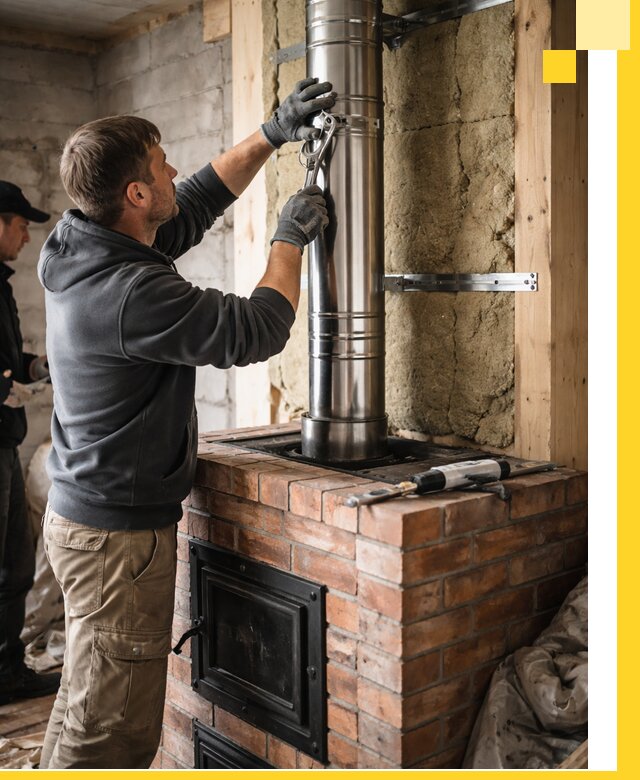 Изготовление и монтаж печей и дымоходов под ключ в Лесне