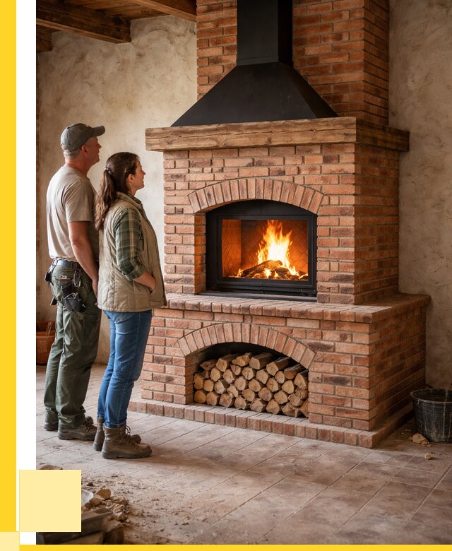 Печи камины из кирпича в Лесне от 124740 р. | ЭриданЛсн