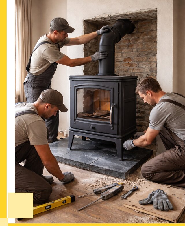 Монтаж печи камина в частном доме в Лесне от 25988 р. | ЭриданЛсн