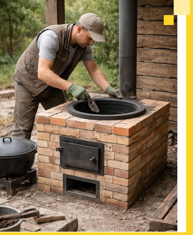 Изготовление и установка печей для казана в Лесне под ключ