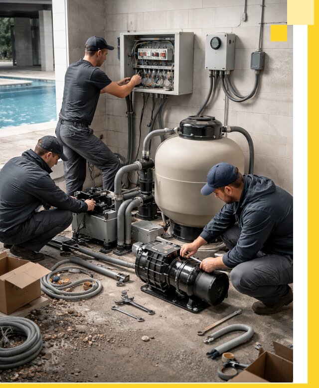 Профессиональный монтаж оборудования для бассейнов в Лесне