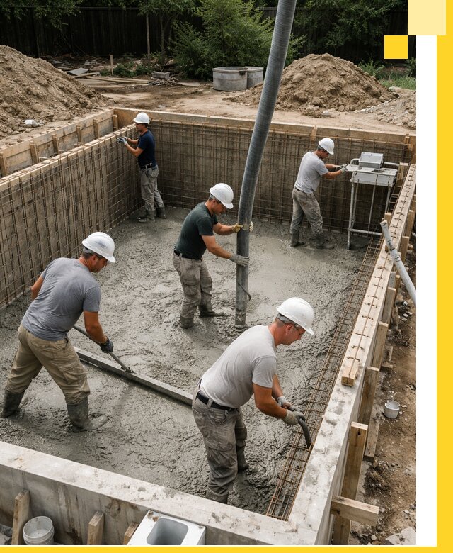 Строительство бетонных бассейнов под ключ в Лесне