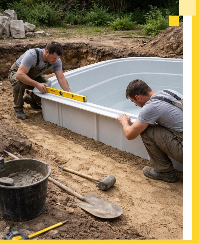 Производство и установка пластиковых бассейнов в Лесне под ключ