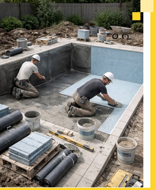 Проектирование и строительство стационарных бассейнов в Лесне