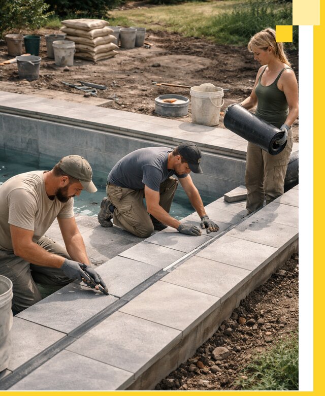 Строительство и монтаж уличных бассейнов под ключ в Лесне