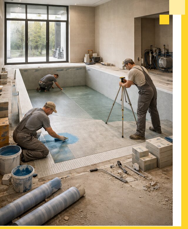 Проект и строительство закрытых бассейнов в Лесне под ключ