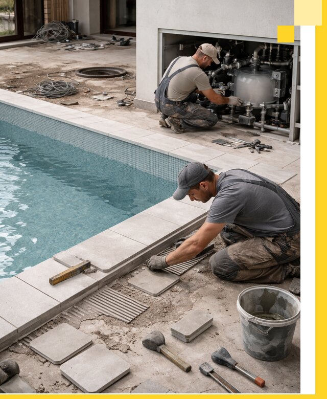 Строительство и монтаж бассейнов в коттедже в Лесне