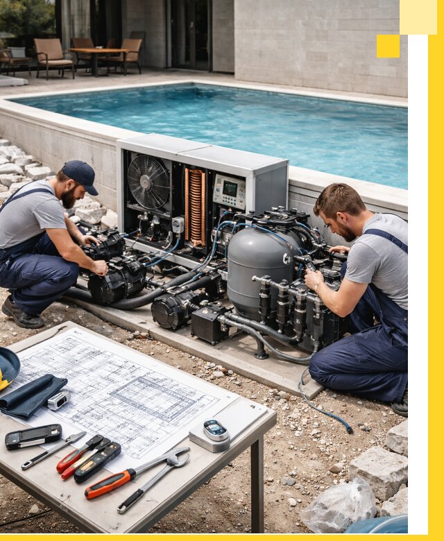 Проектирование и монтаж бассейнов с подогревом в Лесне