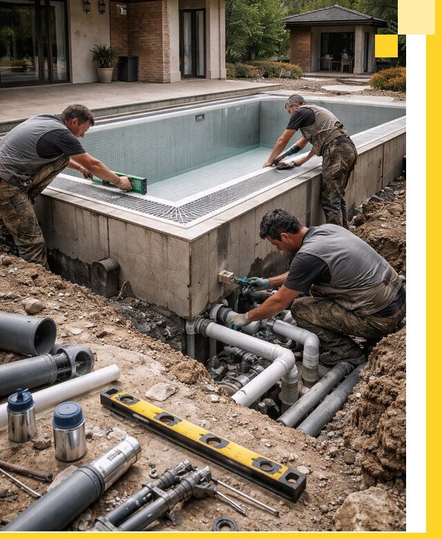 Строительство переливных бассейнов в Лесне под ключ