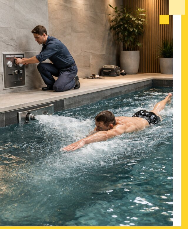 Проектирование и монтаж бассейнов с противотоком в Лесне