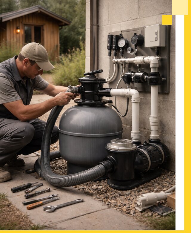 Продажа и монтаж фильтров и насосов для бассейнов в Лесне