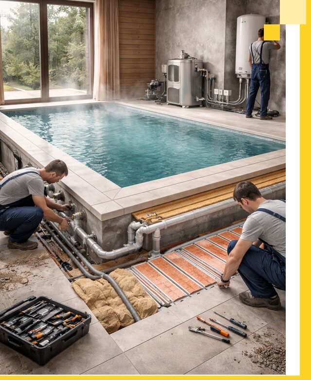 Проектирование и строительство тёплых бассейнов в Лесне