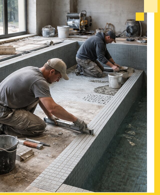 Строительство бассейна в частном доме в Лесне под ключ