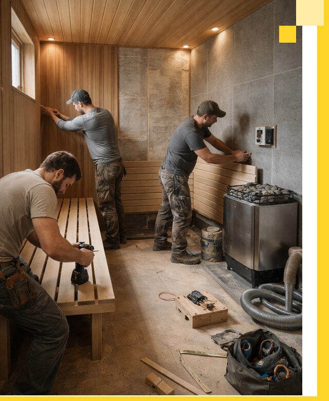 Сауны под ключ в Лесне, проектирование, строительство, отделка