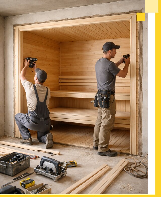 Монтаж саун под ключ в Лесне — проектирование и установка