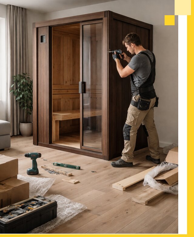 Установка и производство мини саун под ключ в Лесне