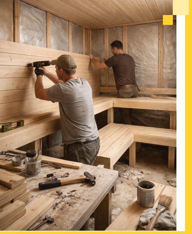 Профессиональная отделка бань и саун под ключ в Лесне