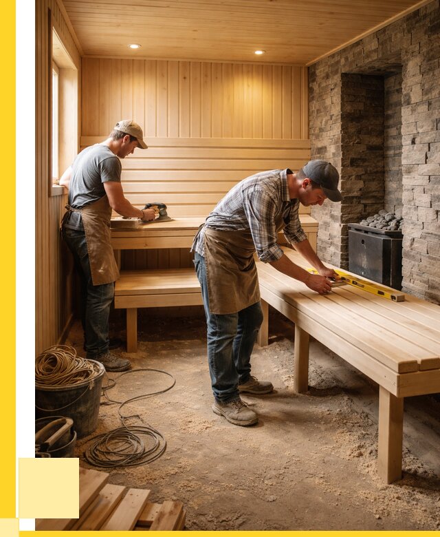 Отделка бани в Лесне: внутренняя отделка от 3119 р. | ЭриданЛсн