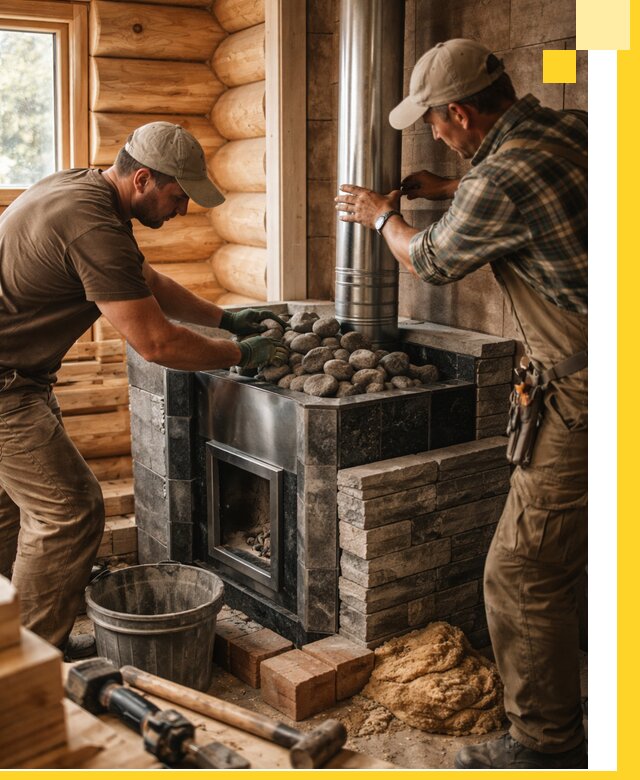 Строительство и отделка русских бань под ключ в Лесне