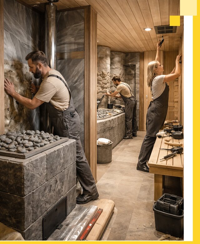 Строительство бань и SPA процедур в Лесне под ключ и отделкой
