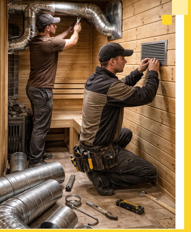 Проектирование и монтаж вентиляции бани в Лесне под ключ