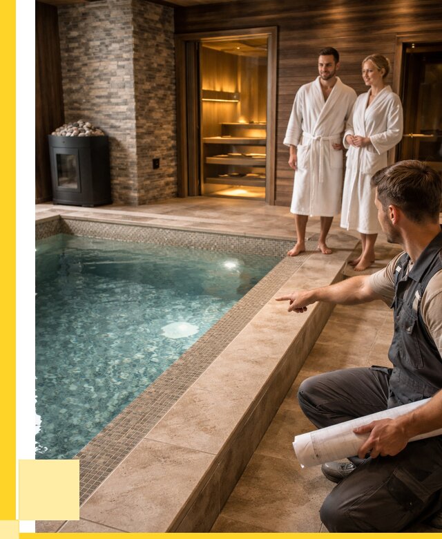 Проект бани с бассейном под ключ в Лесне от 67568 р. | ЭриданЛсн