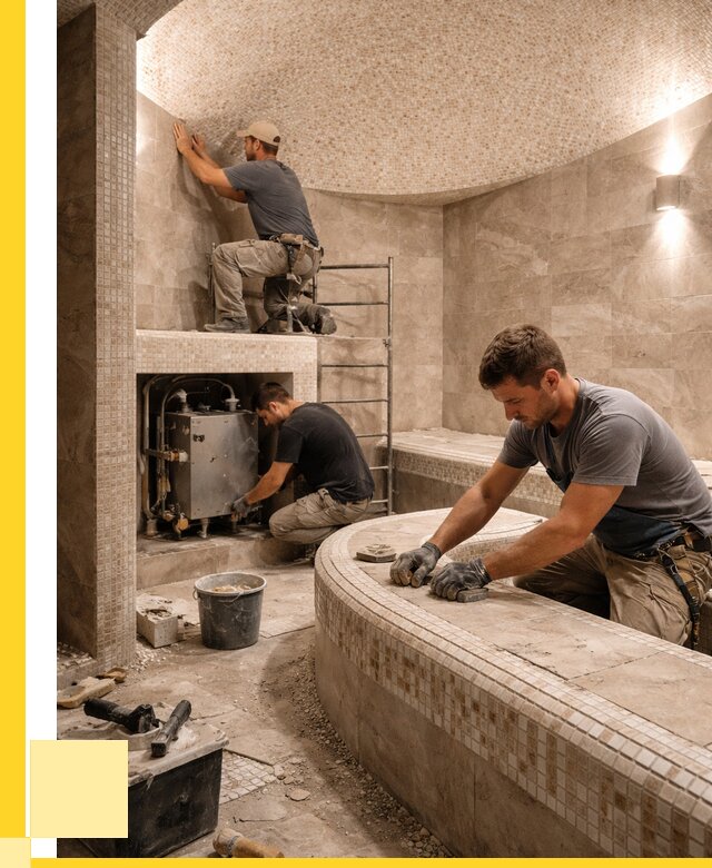 Монтаж хамамов под ключ в Лесне от 259875 р. ЭриданЛсн