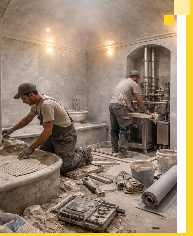 Строительство турецких бань хаммам под ключ в Лесне