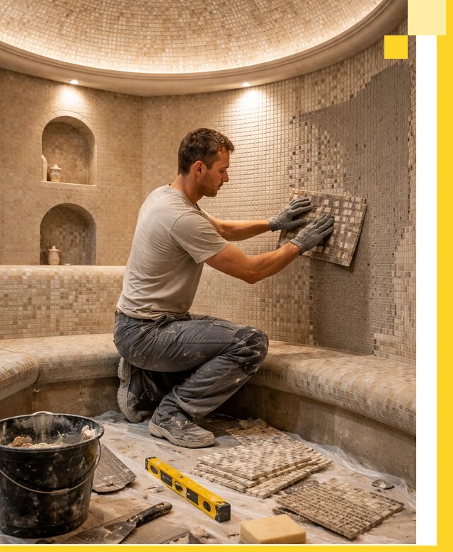 Устройство и монтаж домашнего хамама под ключ в Лесне