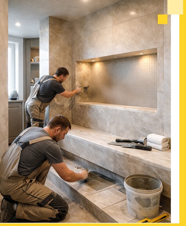 Профессиональное строительство хамама в квартире в Лесне