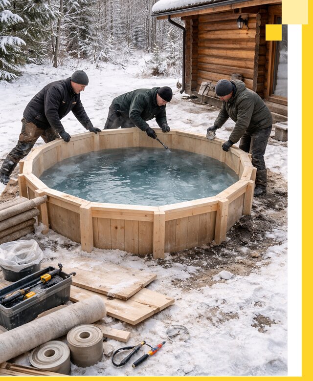 Изготовление и установка ледяных купелей под ключ в Лесне